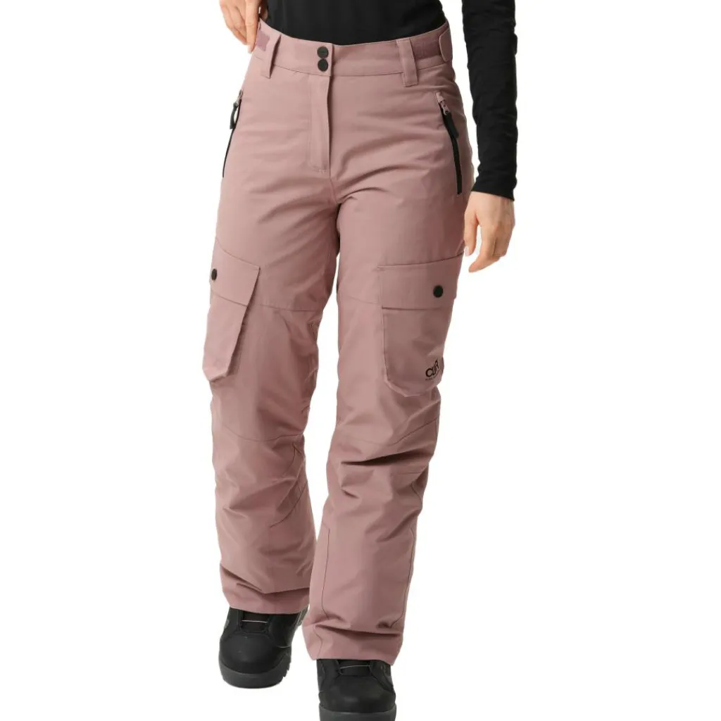 ColourWear Cargo skibroek dames taupe< Skibroeken|Wintersport