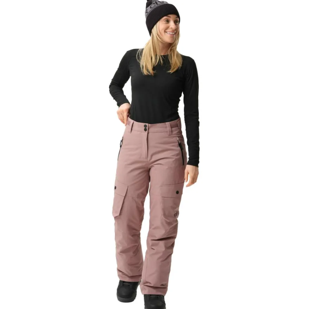 ColourWear Cargo skibroek dames taupe< Skibroeken|Wintersport