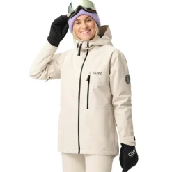 Ski Jassen|Wintersport-ColourWear Cookie winterjas dames off white