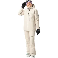 Ski Jassen|Wintersport-ColourWear Cookie winterjas dames off white