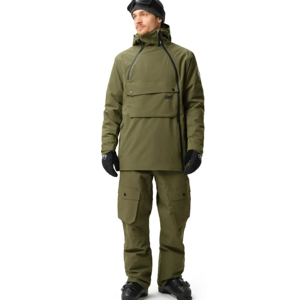 Ski Jassen|Wintersport-ColourWear Foil anorak winterjas heren dark olive