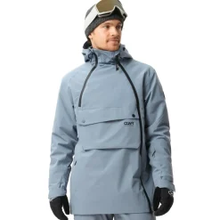 ColourWear Foil anorak winterjas heren grey blue< Ski Jassen|Wintersport