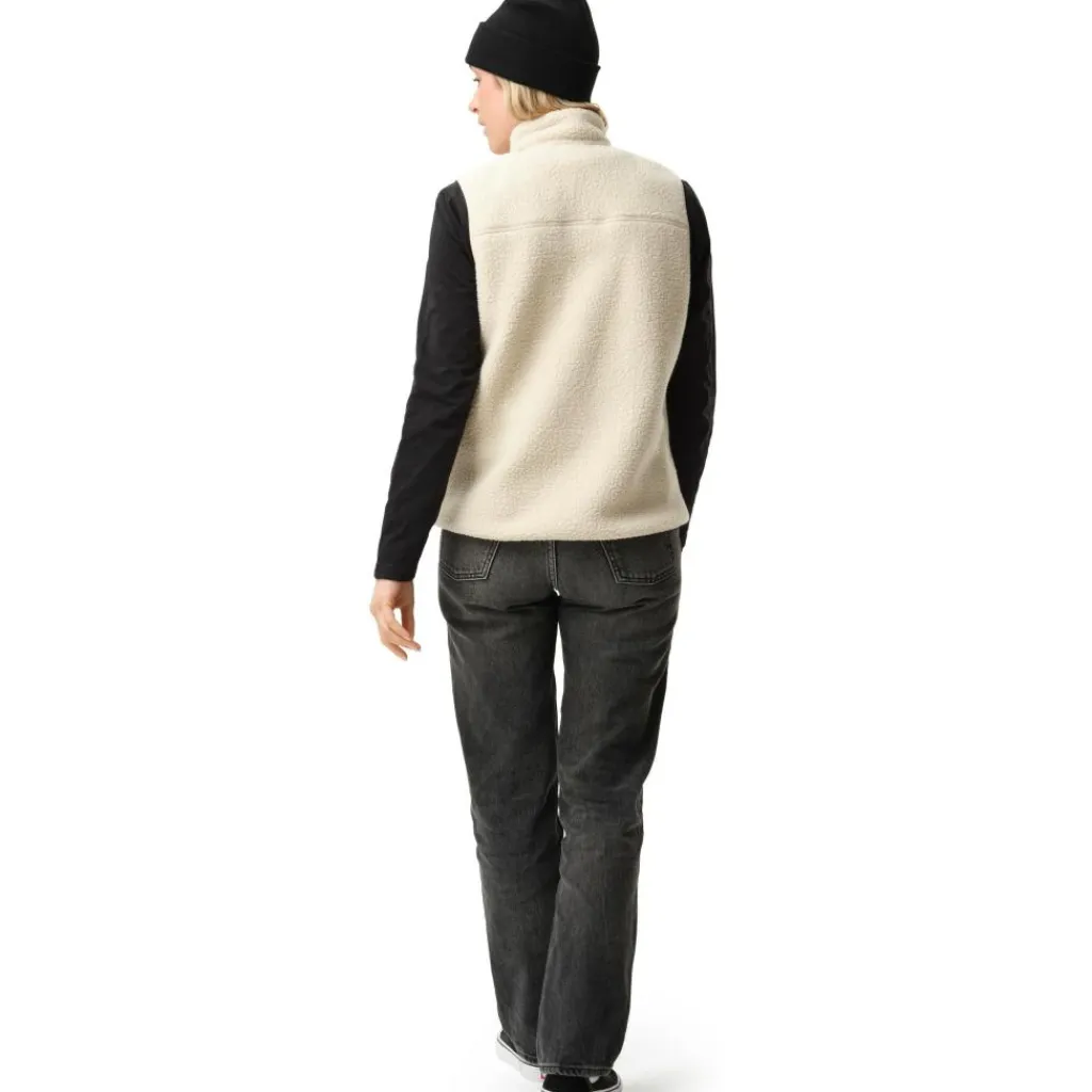 Ski Jassen|Wintersport-ColourWear Pile bodywarmer dames off white