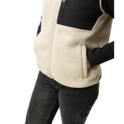 Ski Jassen|Wintersport-ColourWear Pile bodywarmer dames off white