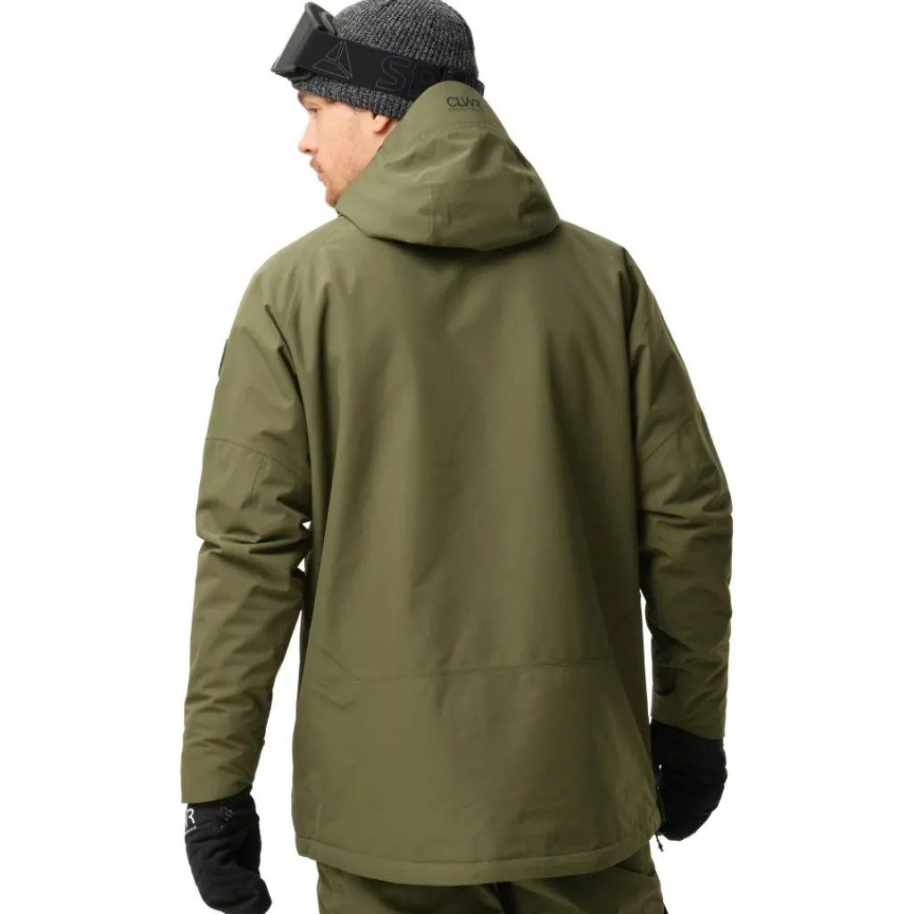 Ski Jassen|Wintersport-ColourWear Signature anorak winterjas heren dark olive
