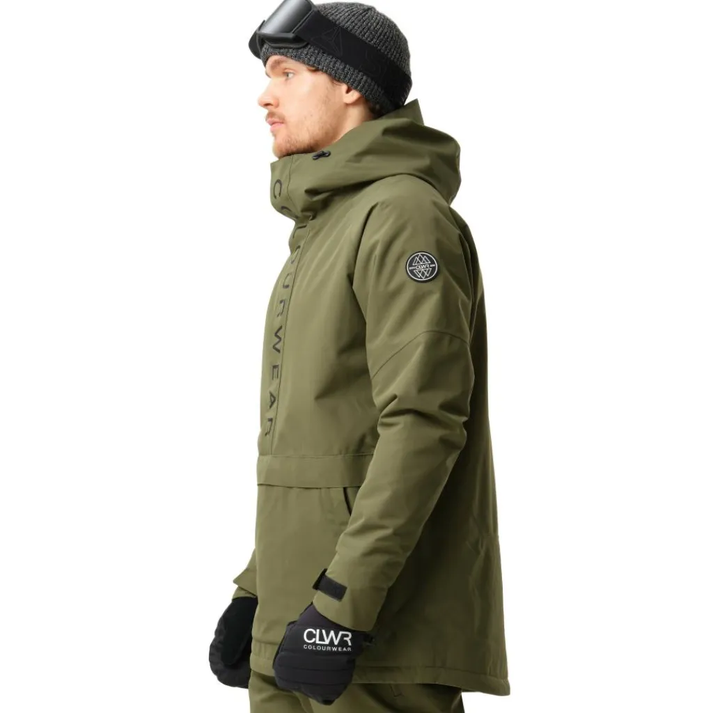 Ski Jassen|Wintersport-ColourWear Signature anorak winterjas heren dark olive