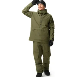 Ski Jassen|Wintersport-ColourWear Signature anorak winterjas heren dark olive