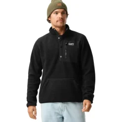 Ski Truien|Wintersport-ColourWear Snap Fleece Pile heren black