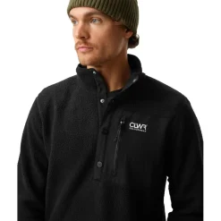 Ski Truien|Wintersport-ColourWear Snap Fleece Pile heren black