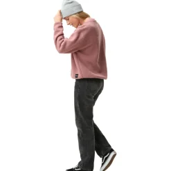 Ski Truien|Wintersport-ColourWear Snug Pile Crew sweater dames dark rose