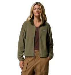 Fleece Vest-Columbia Benton Springs fleece vest dames stone green