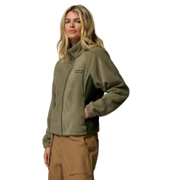 Fleece Vest-Columbia Benton Springs fleece vest dames stone green