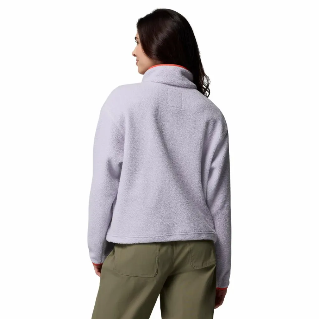 Outdoor Trui-Columbia Helvetia II Cropped Half Snap sweater dames lavender pearl shale purple zing