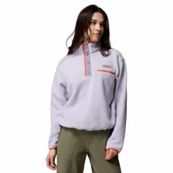Outdoor Trui-Columbia Helvetia II Cropped Half Snap sweater dames lavender pearl shale purple zing