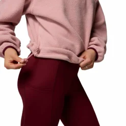 Columbia Helvetia II Cropped Half Snap sweater dames eraser pink fig rich wine< Outdoor Trui