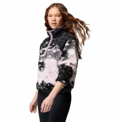 Outdoor Trui-Columbia Helvetia II Printed Cropped Half Snap  sweater dames shale purple sisters shale purple