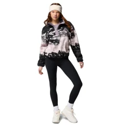 Outdoor Trui-Columbia Helvetia II Printed Cropped Half Snap  sweater dames shale purple sisters shale purple