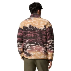 Outdoor Trui-Columbia Helvetia II Printed Half Snap sweater heren camel brown