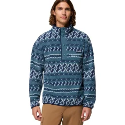 Columbia Helvetia II Printed Half Snap sweater heren everblue< Outdoor Trui