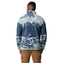 Outdoor Trui-Columbia Helvetia II Printed Half Snap sweater heren crushed blue sisters