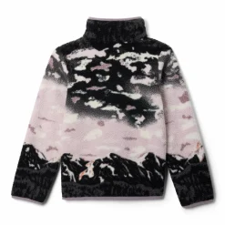 Outdoor Trui-Columbia Helvetia II Sherpa Half Snap Printed sweater junior shale purple sisters lavender pearl