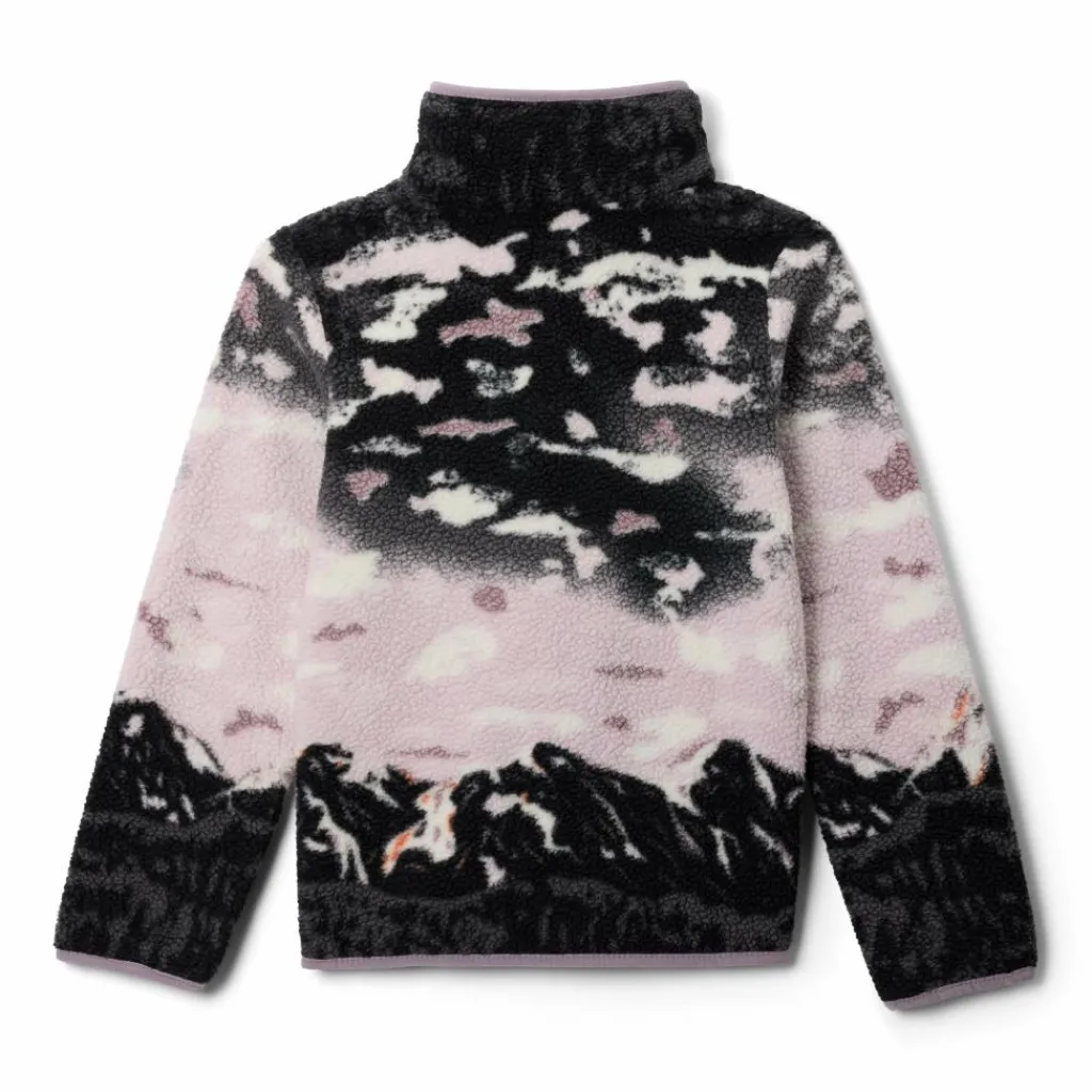 Outdoor Trui-Columbia Helvetia II Sherpa Half Snap Printed sweater junior shale purple sisters lavender pearl