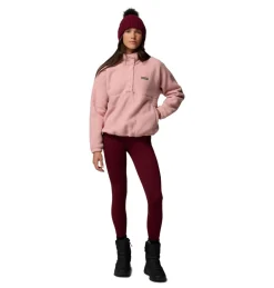 Columbia Jasper Ridge Pebble Half Snap sweater dames eraser pink< Outdoor Trui