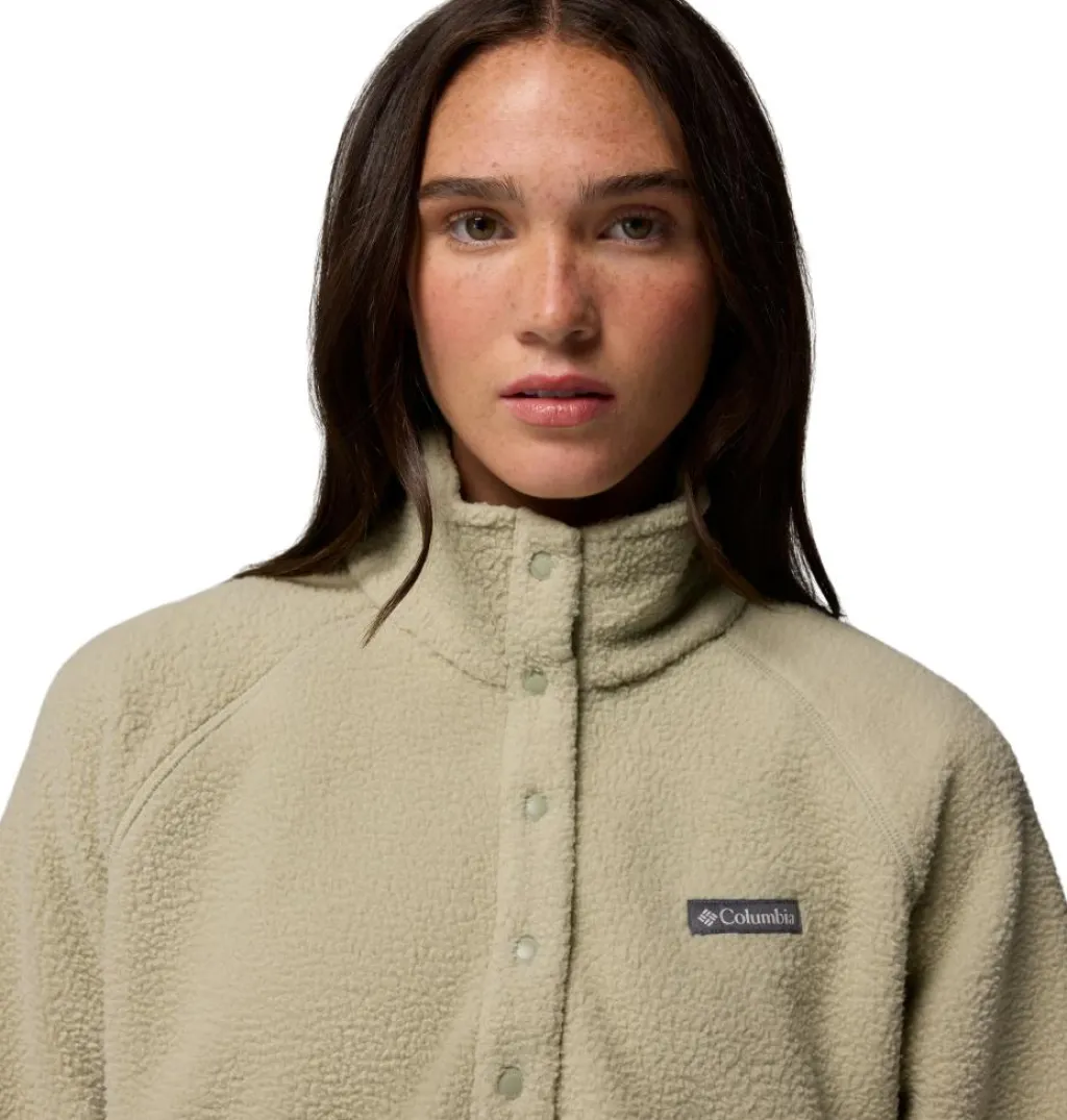 Outdoor Trui-Columbia Jasper Ridge Pebble Half Snap sweater dames safari