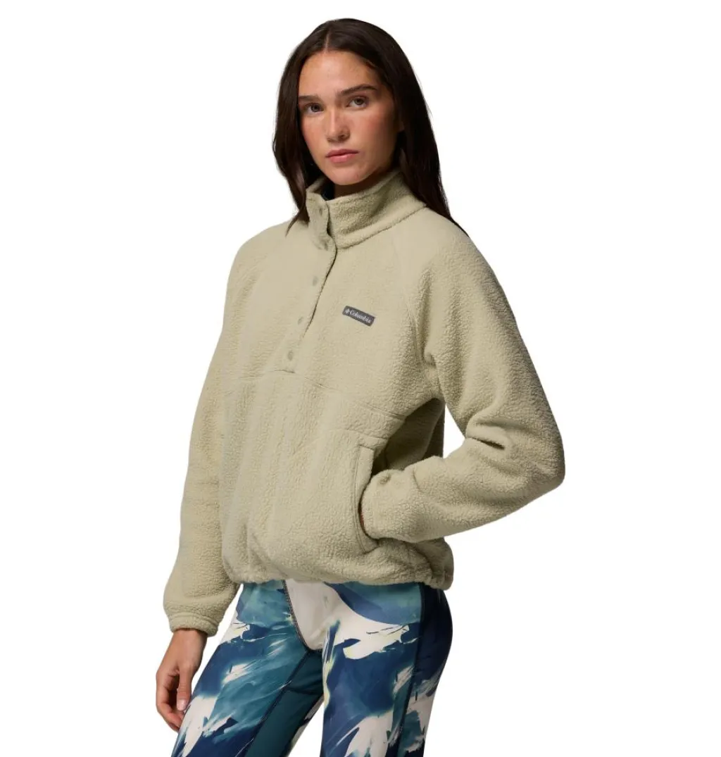 Outdoor Trui-Columbia Jasper Ridge Pebble Half Snap sweater dames safari