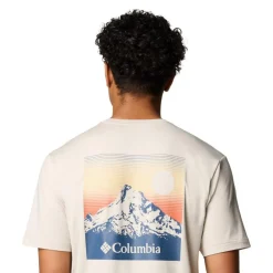 Columbia Kwick Hike Technical shirt heren dark stone heather linear view multi< Outdoor Shirt