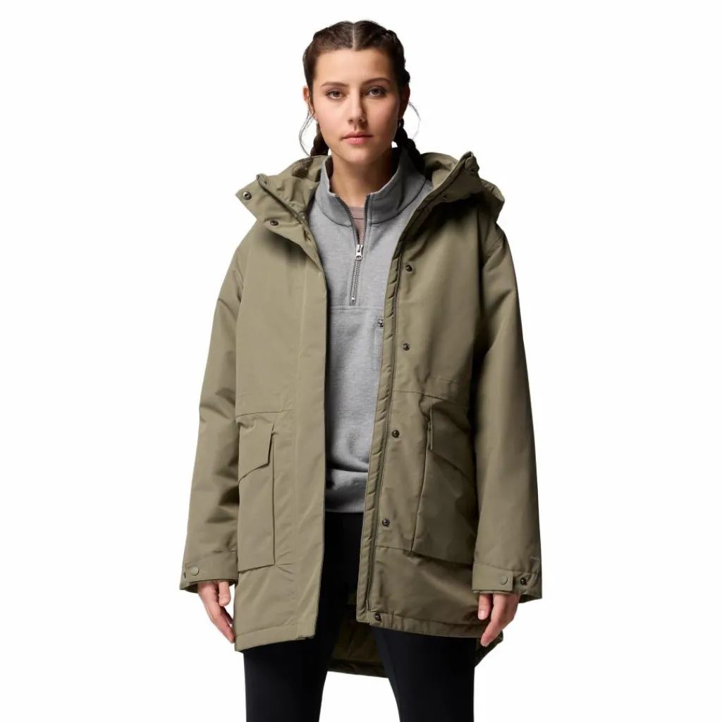 Columbia Pulaski parka outdoor jack dames stone green< Outdoor Jack