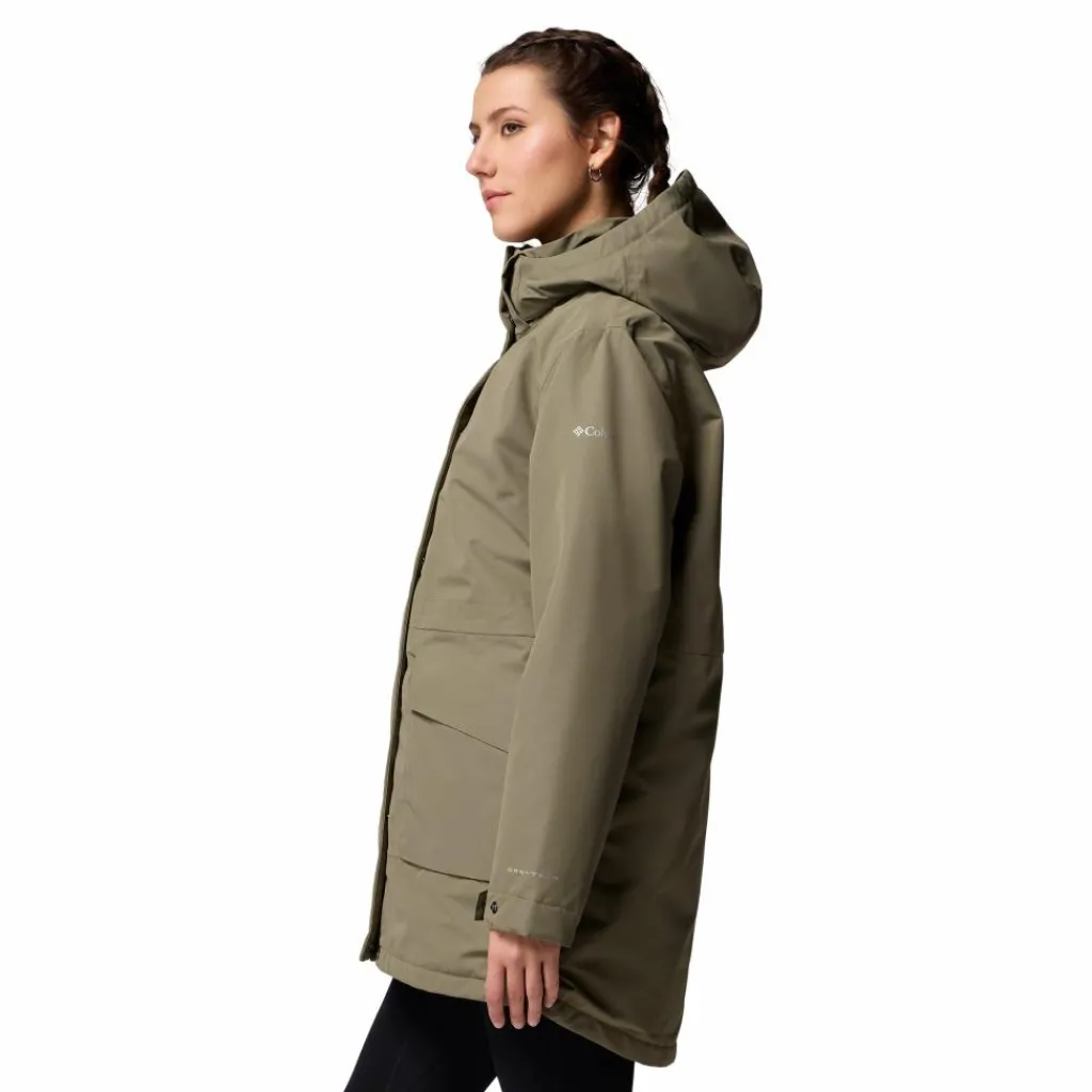 Columbia Pulaski parka outdoor jack dames stone green< Outdoor Jack