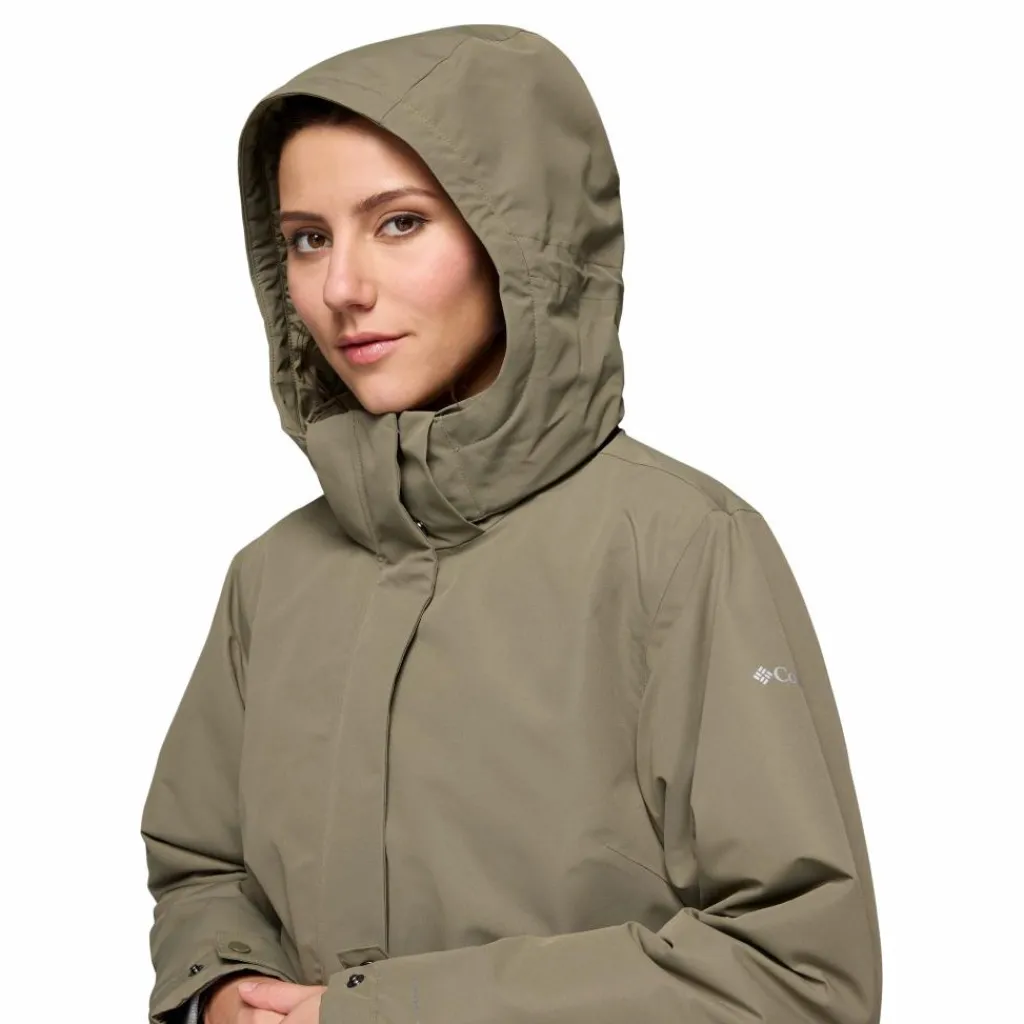 Columbia Pulaski parka outdoor jack dames stone green< Outdoor Jack