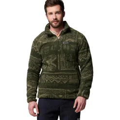 Columbia Rugged Ridge High Pile Half Zip sweater heren greenscape deschutes days< Outdoor Trui