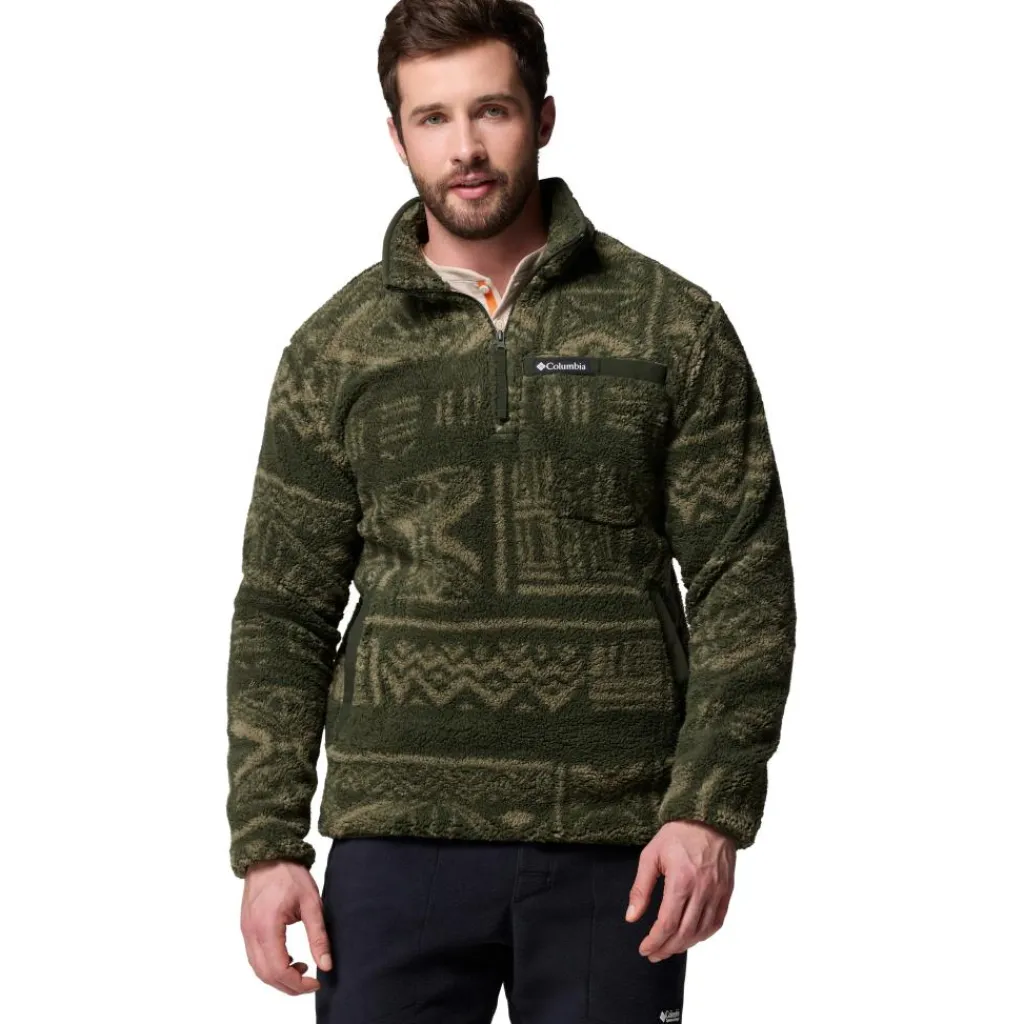 Columbia Rugged Ridge High Pile Half Zip sweater heren greenscape deschutes days< Outdoor Trui
