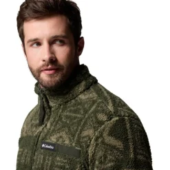 Columbia Rugged Ridge High Pile Half Zip sweater heren greenscape deschutes days< Outdoor Trui