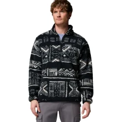 Columbia Rugged Ridge High Pile Half Zip sweater heren black deschutes day< Outdoor Trui