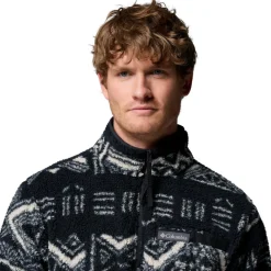 Columbia Rugged Ridge High Pile Half Zip sweater heren black deschutes day< Outdoor Trui