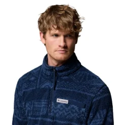 Columbia Rugged Ridge High Pile Half Zip sweater heren coll navy deschutes day< Outdoor Trui