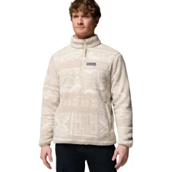 Outdoor Trui-Columbia Rugged Ridge Sherpa Half Zip fleece sweater heren dark stone deschutes days