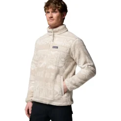 Outdoor Trui-Columbia Rugged Ridge Sherpa Half Zip fleece sweater heren dark stone deschutes days