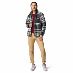 Fleece Vest-Columbia West Bend Print fleece vest dames black herringplaid