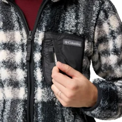 Fleece Vest-Columbia West Bend Print fleece vest dames black herringplaid