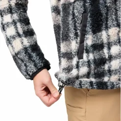 Fleece Vest-Columbia West Bend Print fleece vest dames black herringplaid