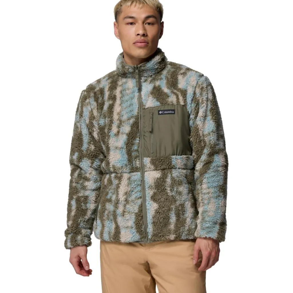 Columbia Winter Pass Reversible fleece vest heren stone green tracks< Fleece Vest