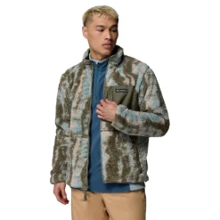 Columbia Winter Pass Reversible fleece vest heren stone green tracks< Fleece Vest