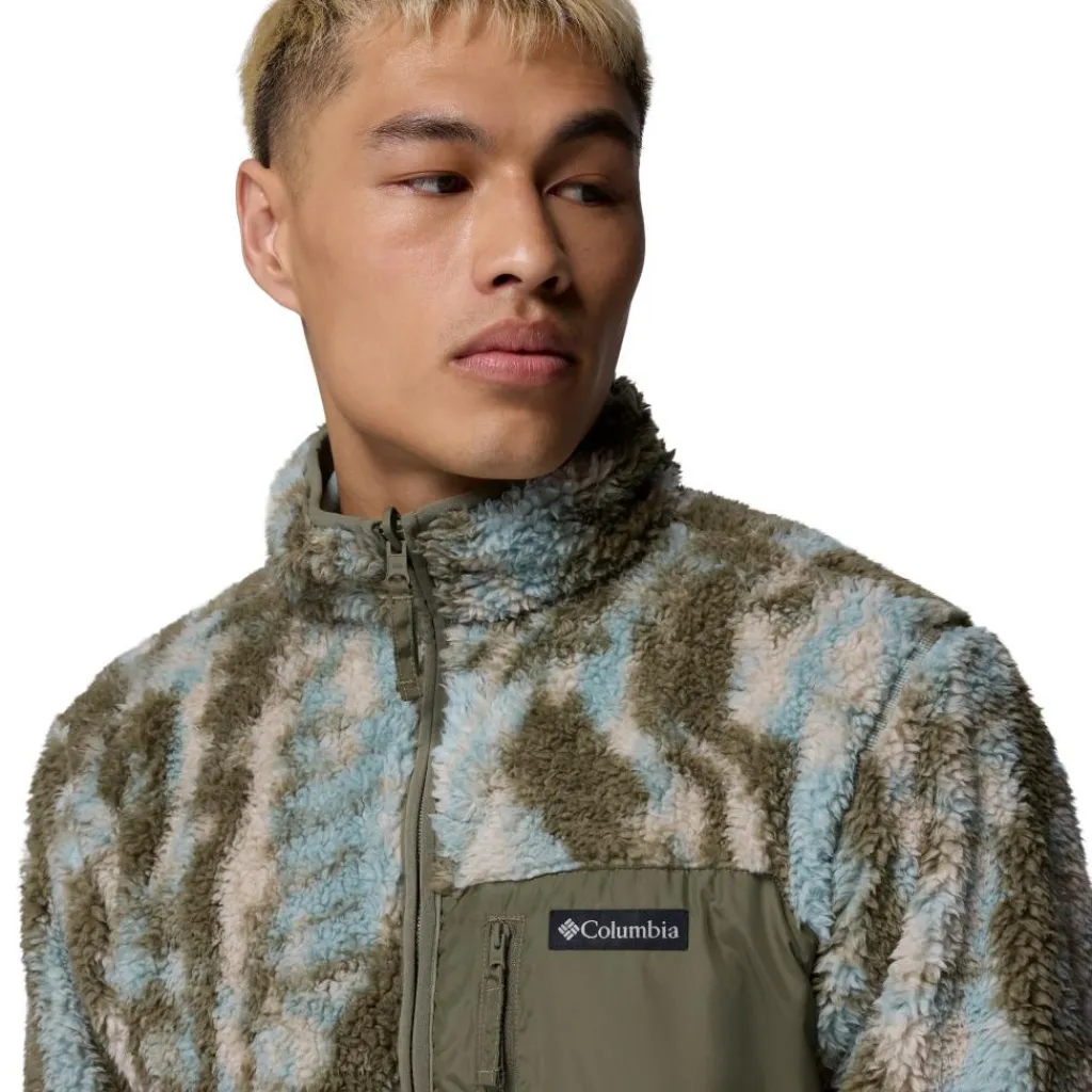 Columbia Winter Pass Reversible fleece vest heren stone green tracks< Fleece Vest