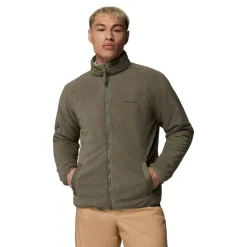 Columbia Winter Pass Reversible fleece vest heren stone green tracks< Fleece Vest