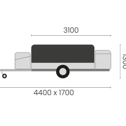 Nieuwe Vouwwagen-Comanche Oregon Grey Line Deluxe vouwwagen