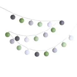 Verlichting|Verlichting 230 Volt-Cotton Ball Lights Outdoor lichtsnoer glamping green